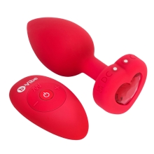 Вибро-пробка Vibrating Heart Shape Jewel Plug M-L Вибро-пробка Vibrating Heart Shape Jewel Plug M-L