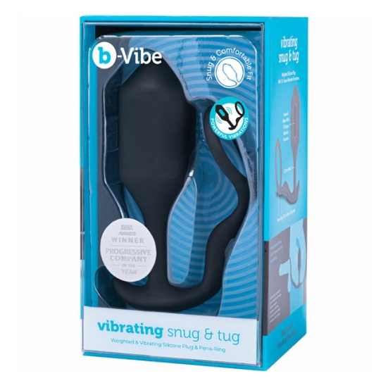 Вибропробка с кольцом b-Vibe Snug &amp; Tug