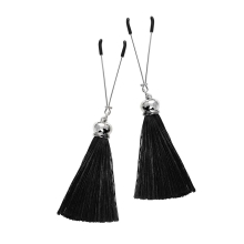 Зажимы на соски «Вилки» с кисточками из шелка Зажимы на соски «Вилки» с кисточками из шелка