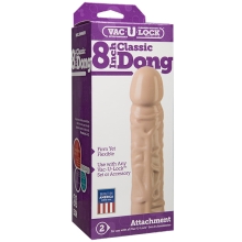 Фаллос-насадка Vac-U-Lock 8" Classic Dong, Doc Johnson Фаллос-насадка Vac-U-Lock 8" Classic Dong, Doc Johnson